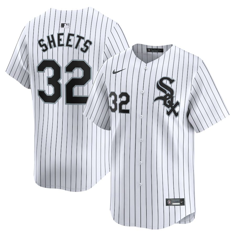 Men Chicago White Sox #32 Gavin Sheets Nike White Home Limited Player MLB Jersey->chicago white sox->MLB Jersey